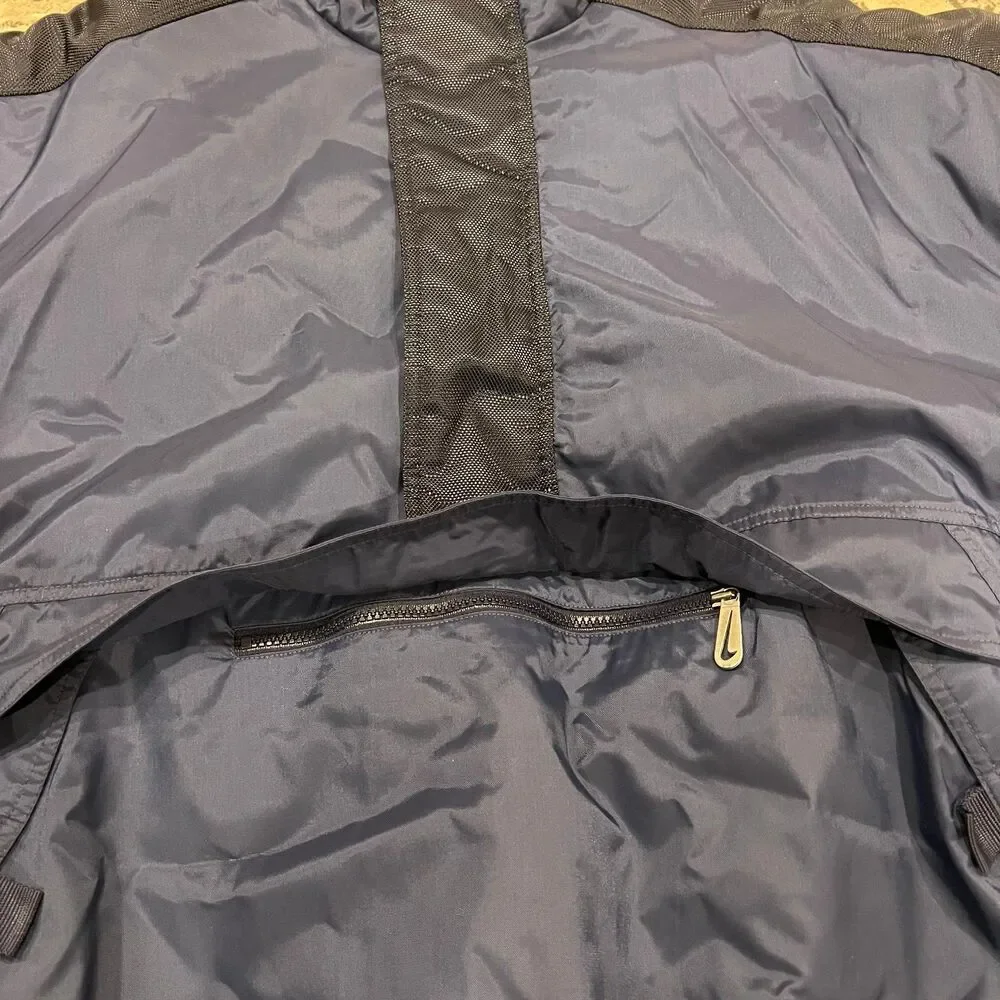NIKE Vintage 90s Swoosh Check Blue Insulated Puffer Pullover Anorak Jacket Sz XL